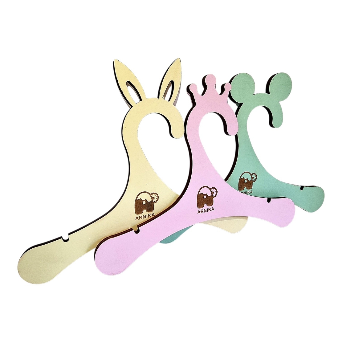 Set 5 Umerașe din Lemn pentru Copii (24 cm) – Organizare Naturală pentru Hăinuțe Delicate - ARNIKA