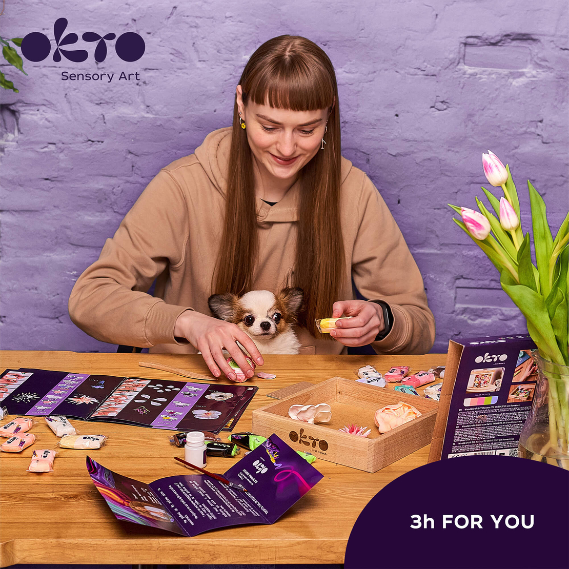 Set de creație senzorială 3D Wood&Craft DIY 