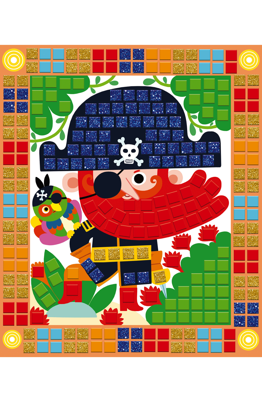 Set educativ, Janod, Pirati, mozaic, 3 carduri