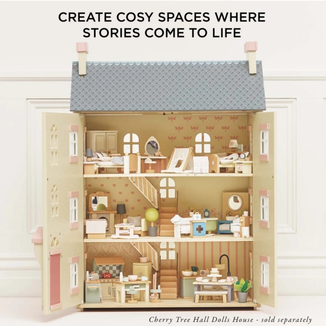 Set Mobilier din Lemn Daisylane pentru Camera Copiilor Căsuțe de Păpuși Le Toy Van