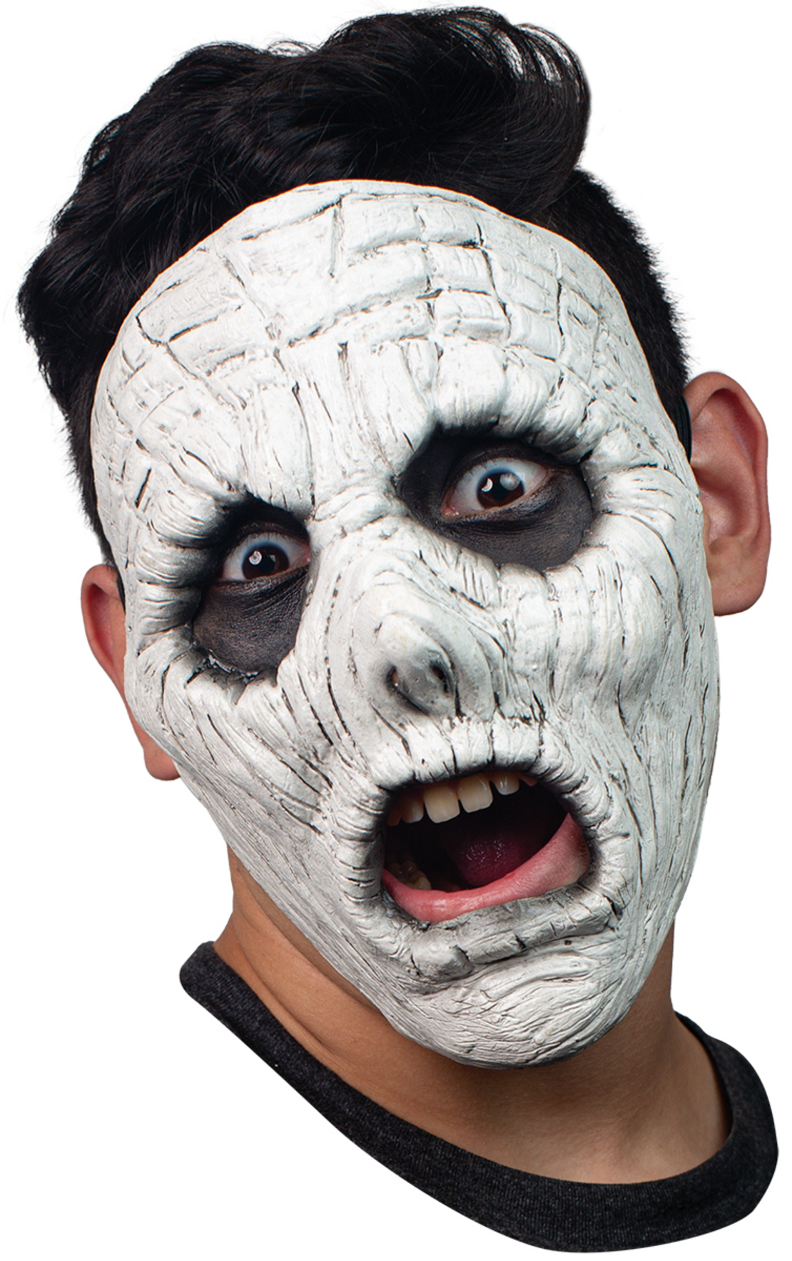 Mască Halloween Ghoulish Productions, Spectre Half Mask, Latex, Alb/Negru