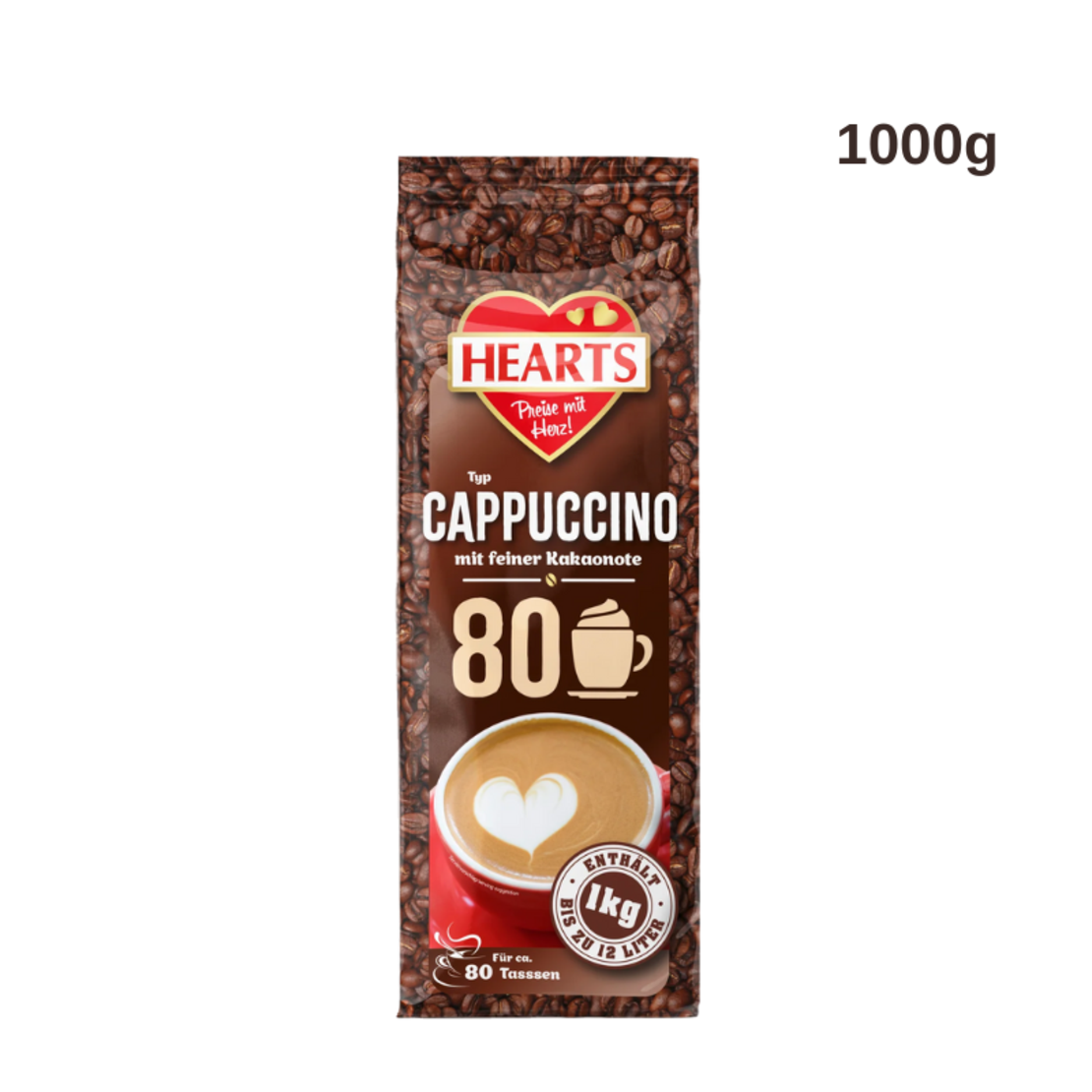 Cappuccino Hearts Chocolate 1 KG
