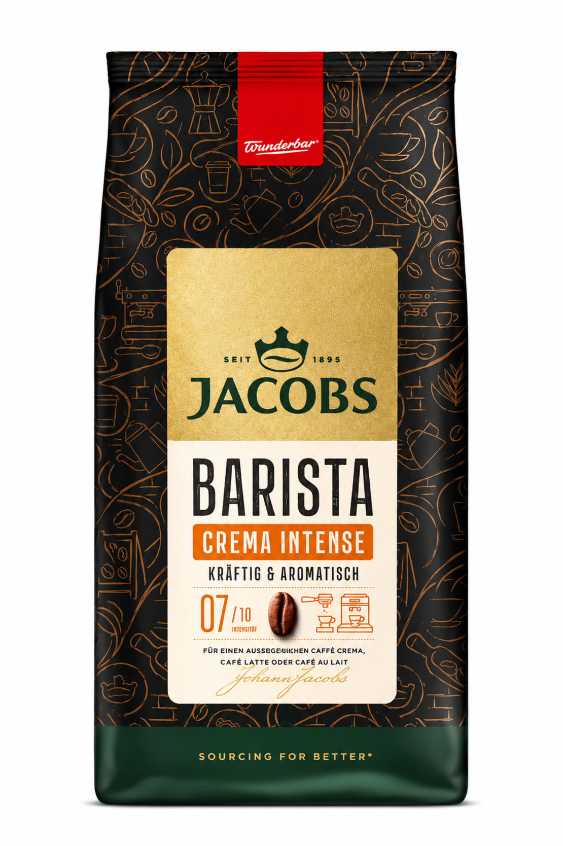 8. Cafea boabe Jacobs BARISTA CREMA INTENSE 1 kg