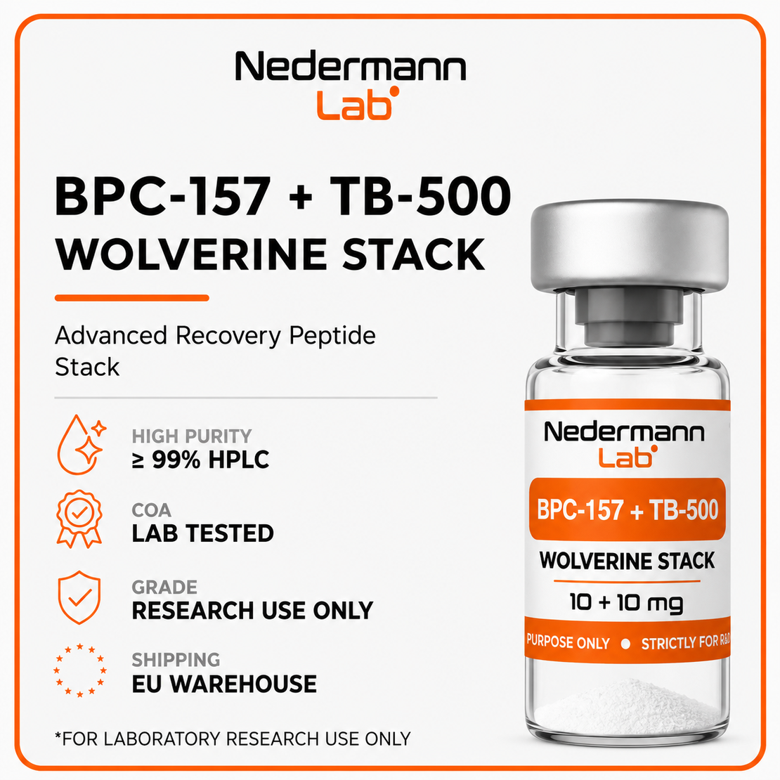 WOLVERINE STACK (BPC-157 + TB-500 + GHK-Cu)