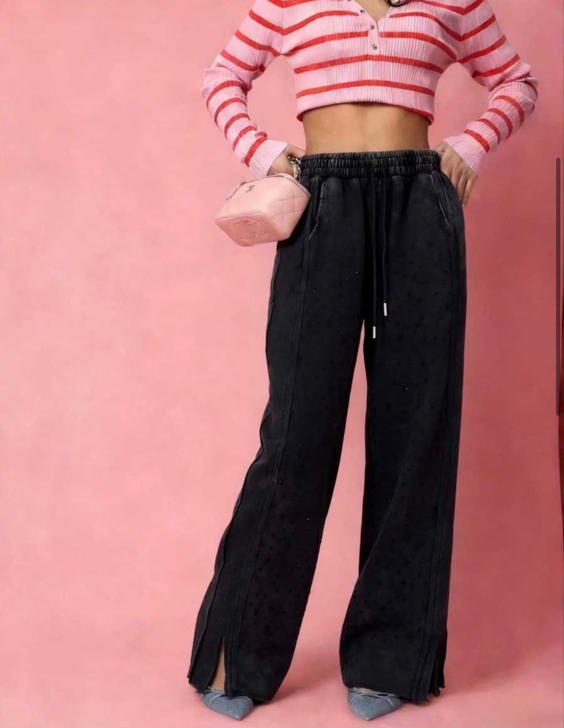 Pantalon modern cu pietre
