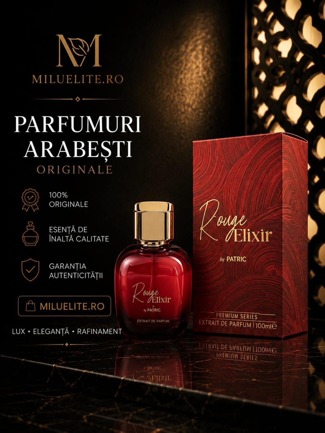 Rouge Elixir by Patric – Extrait de Parfum 100 ml | Intensitate și Seducție