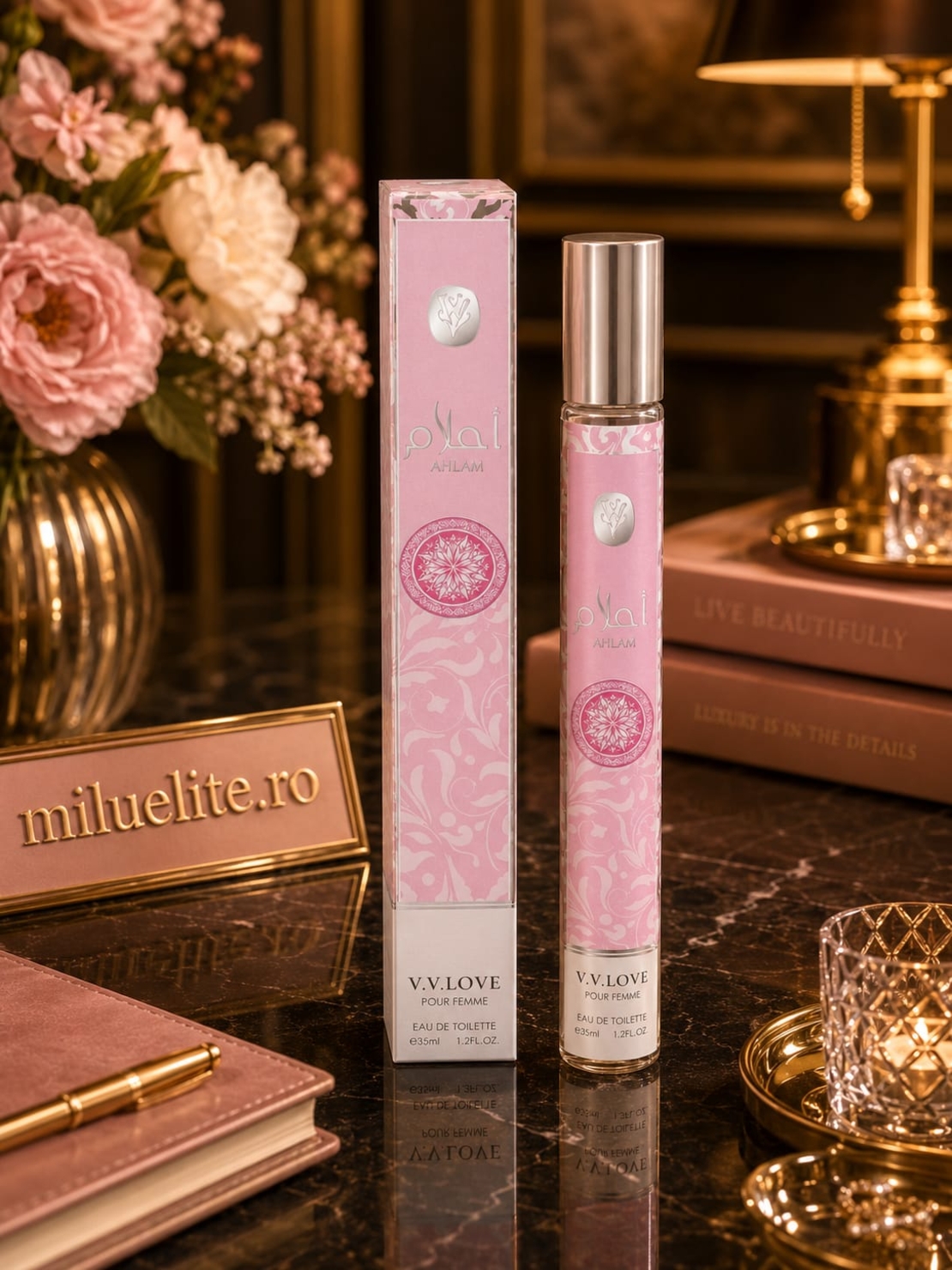 Parfum de Geantă Ahlam Pour Femme, 35ml – Eleganță și Prospețime Florală
