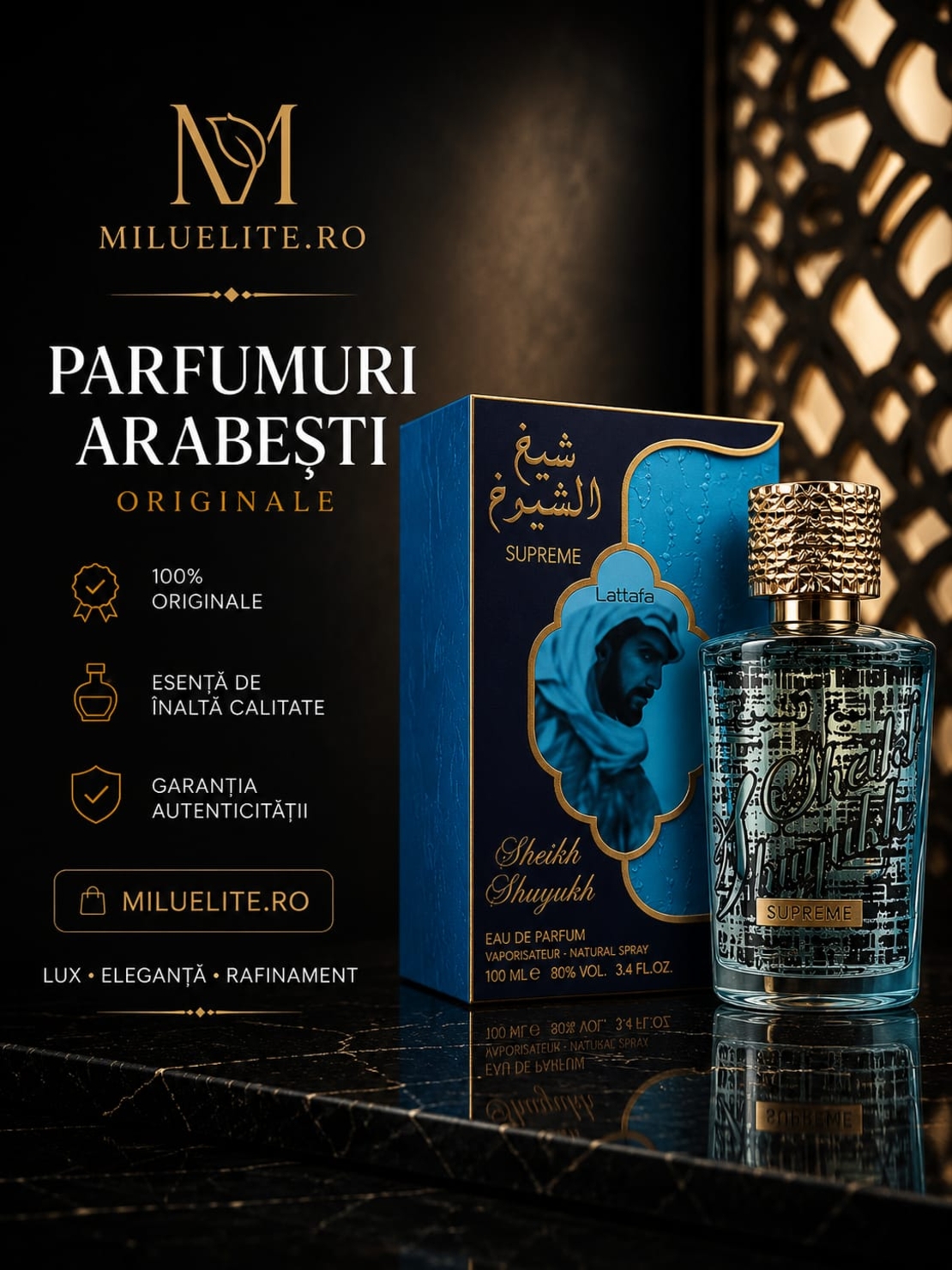 Sheikh Shuyukh Supreme Eau de Parfum 100 ml – Lattafa | Parfum Arabesc Original
