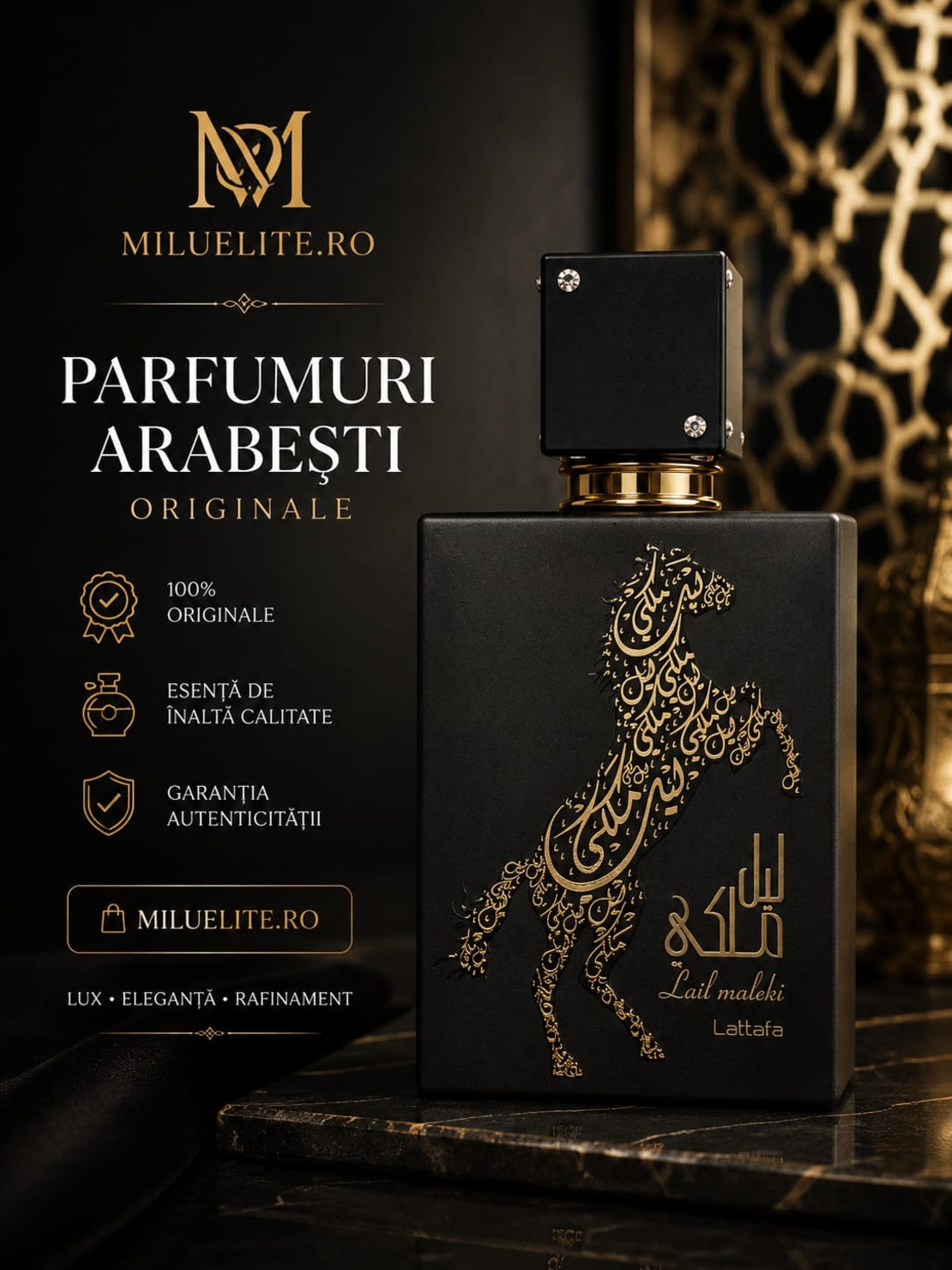 Lattafa Lail Maleki – Parfum Arabesc Original Unisex 100 ml | Eleganță Orientală și Persistență Remarcabilă