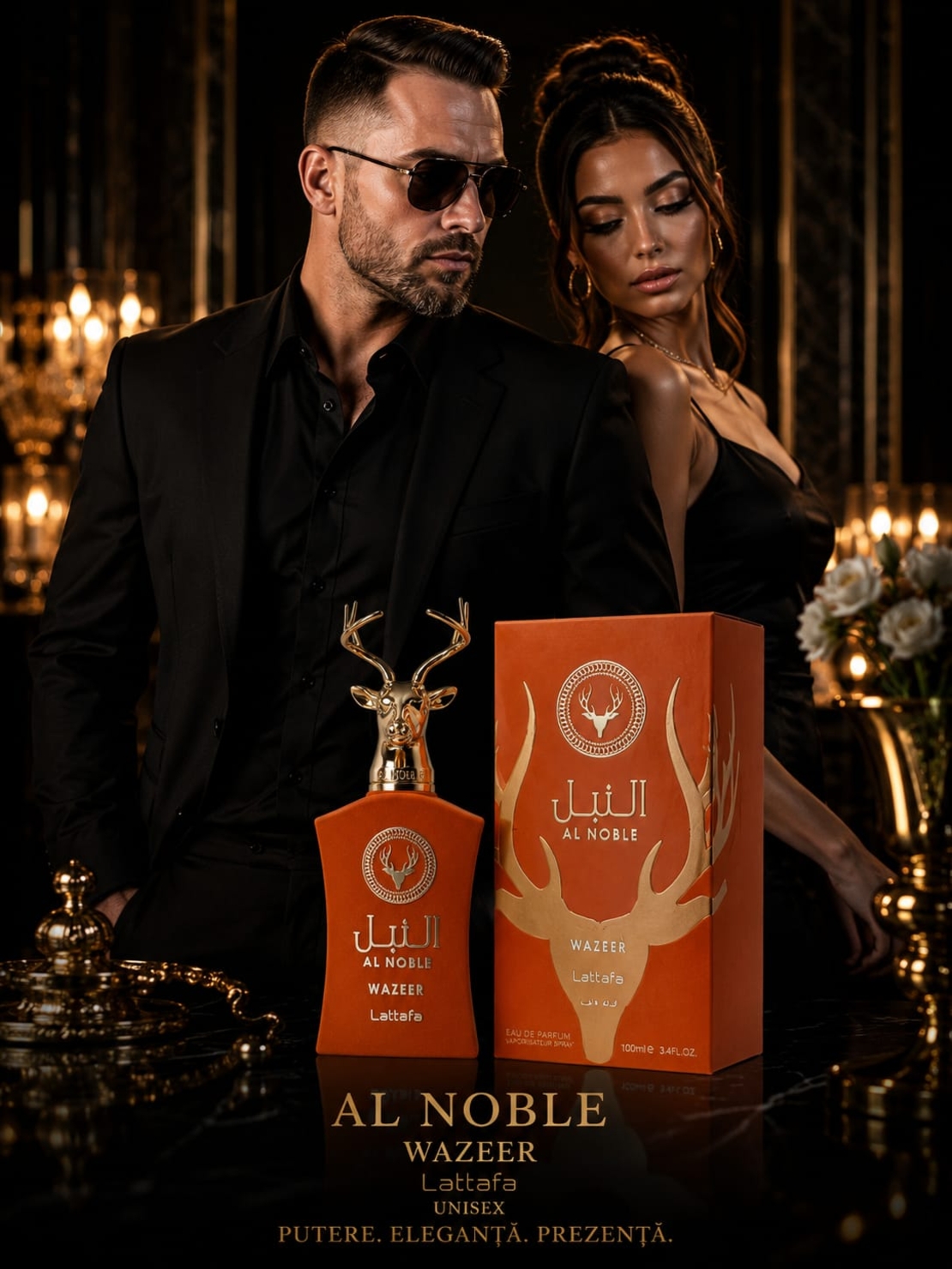 Lattafa Al Noble Wazeer – Eau de Parfum Unisex 100 ml | Eleganță și Putere Orientală
