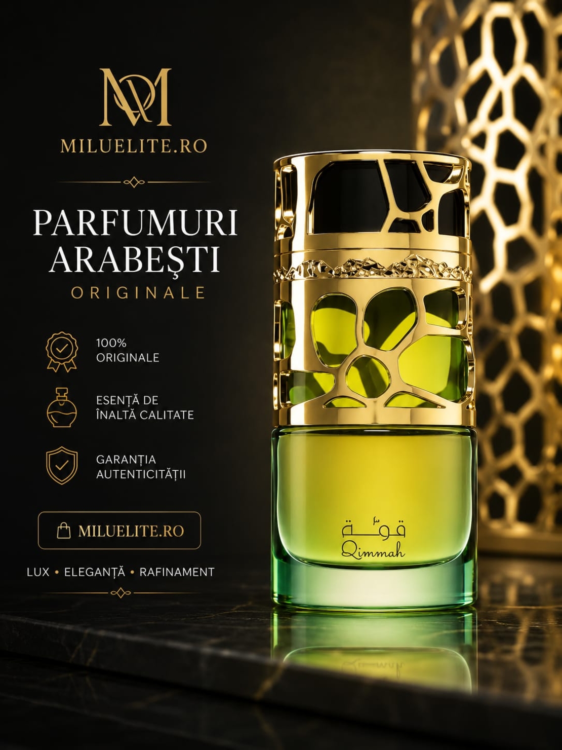 Lattafa Qimmah for Men – Parfum Arabesc Original 100 ml | Elegant, Lemnos & Persistent