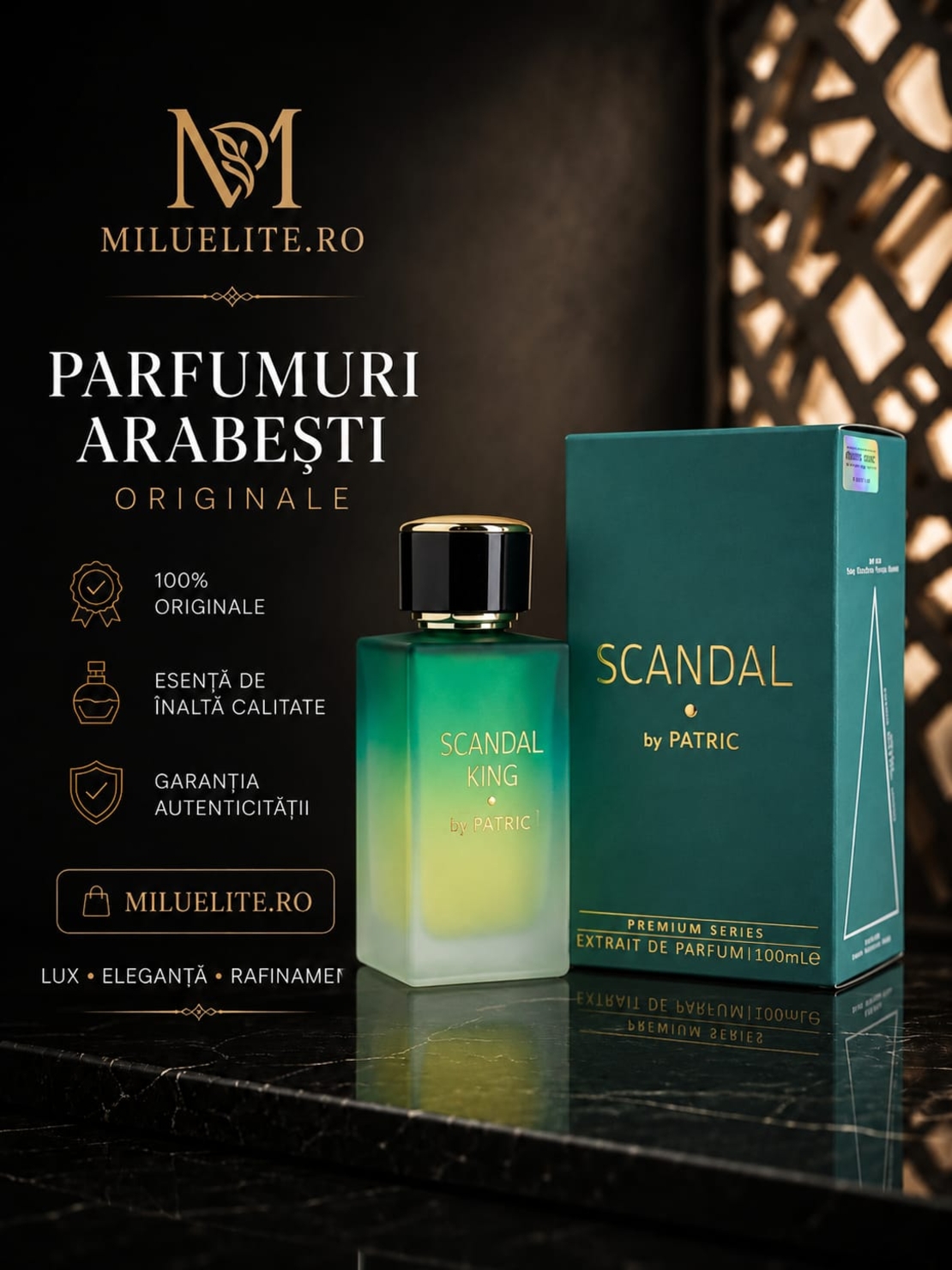Scandal King by Patric – Extrait de Parfum 100 ml | Parfum Arabesc Original pentru Bărbați