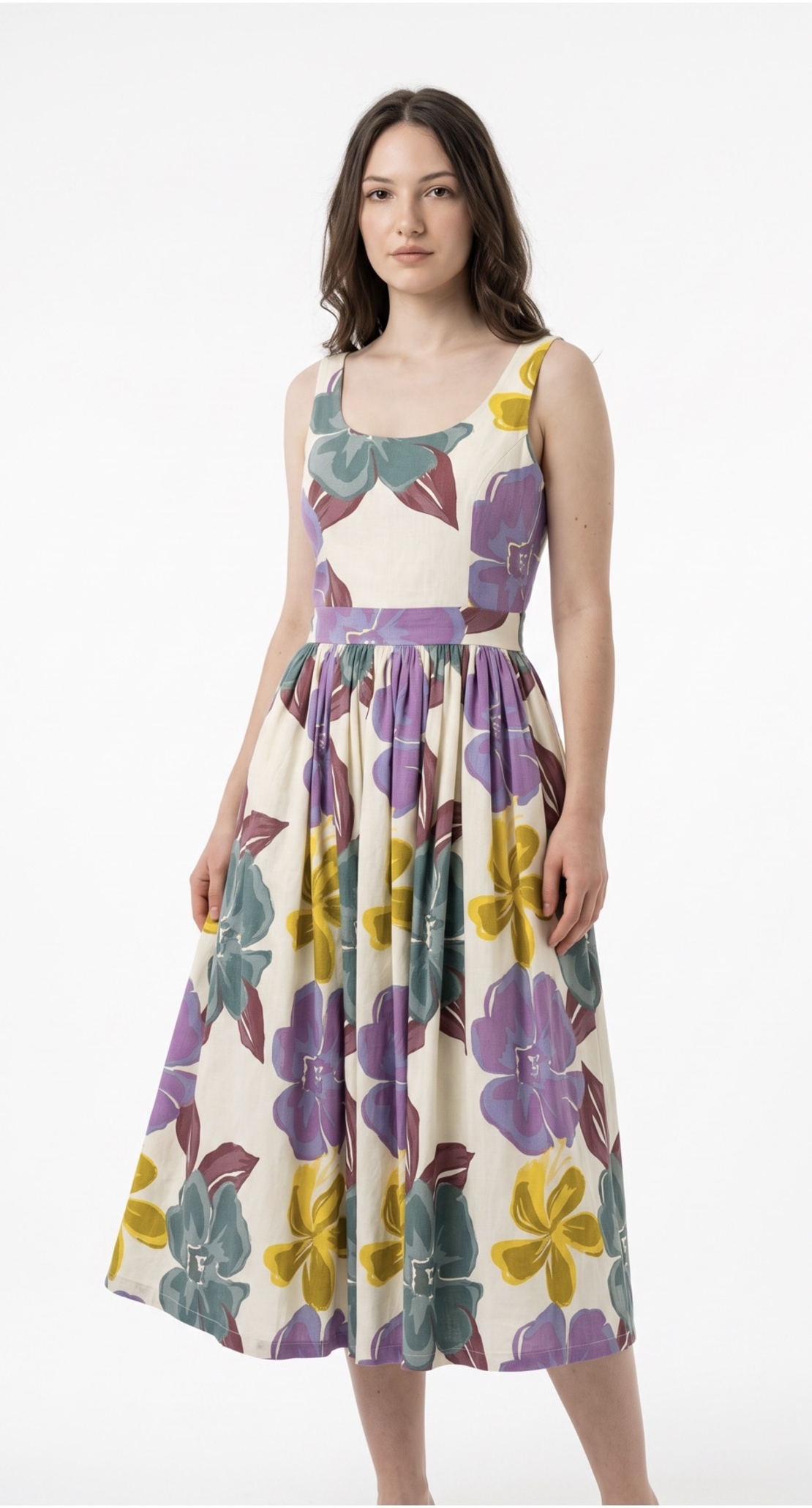 Rochie din in natural June