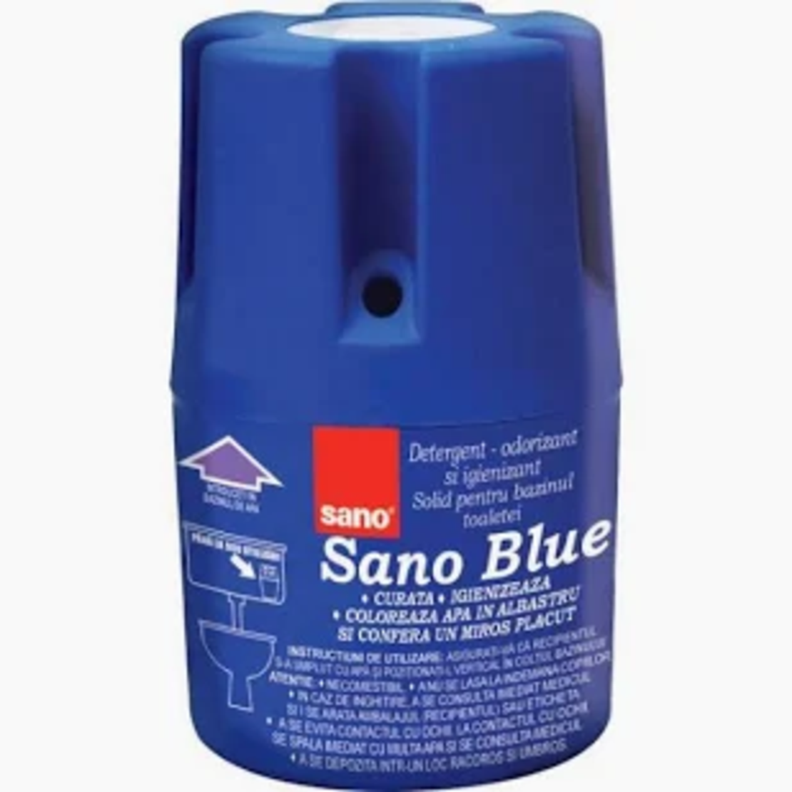 Detergent - Odorizant Solid pentru Bazinul Toaletei Sano Blue, 150g
