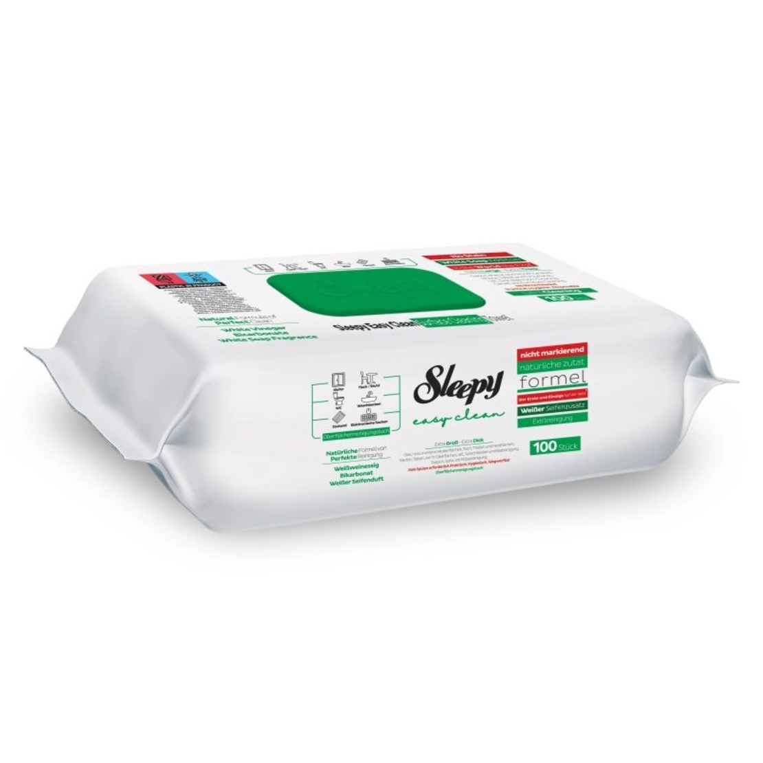 Șervețele Umede pentru Suprafețe Sleepy Easy Clean cu Oțet și Săpun Alb, 100 bucăți