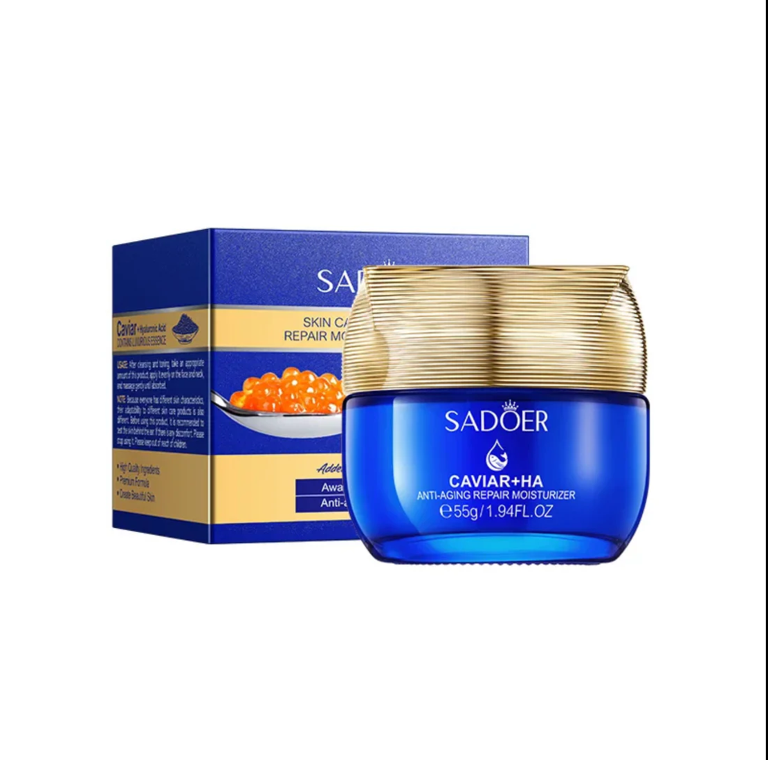 Crema de Față Sadoer Caviar + HA Anti-Aging Repair Moisturizer, 55g