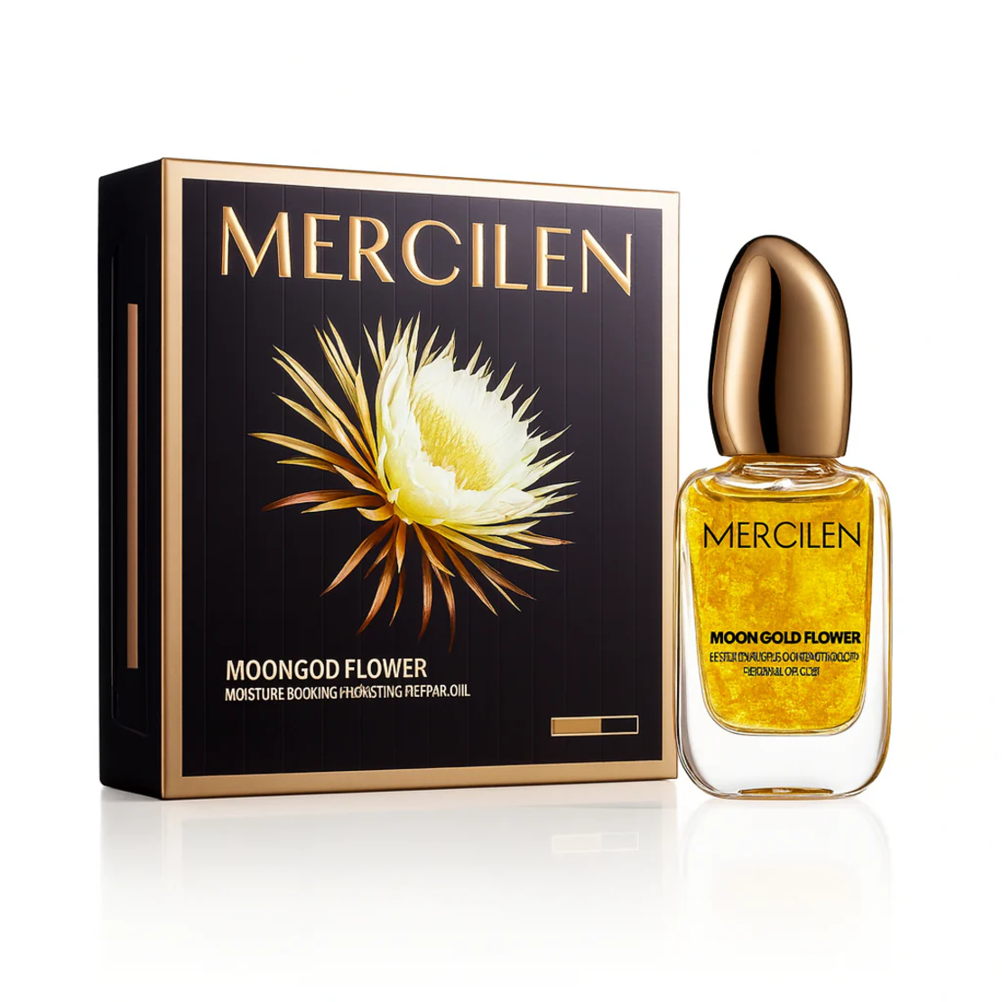 Ulei Facial Ser Concentrat Iluminator MERCILEN Moon Gold Flower Moisture Repair Oil, 40ml