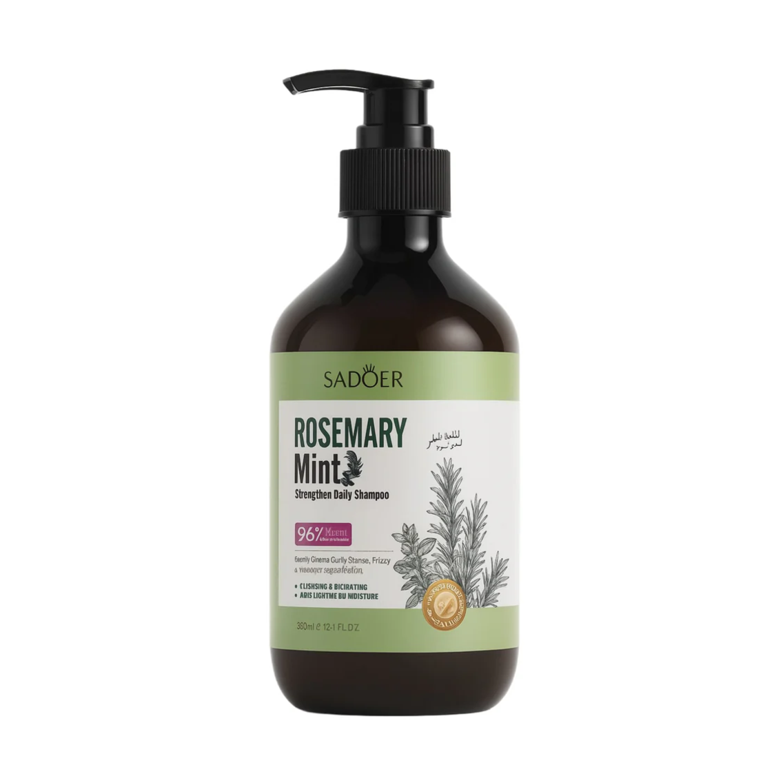 Șampon Fortifiant Zilnic Sadoer Rosemary Mint cu Rozmarin și Mentă, 350ml