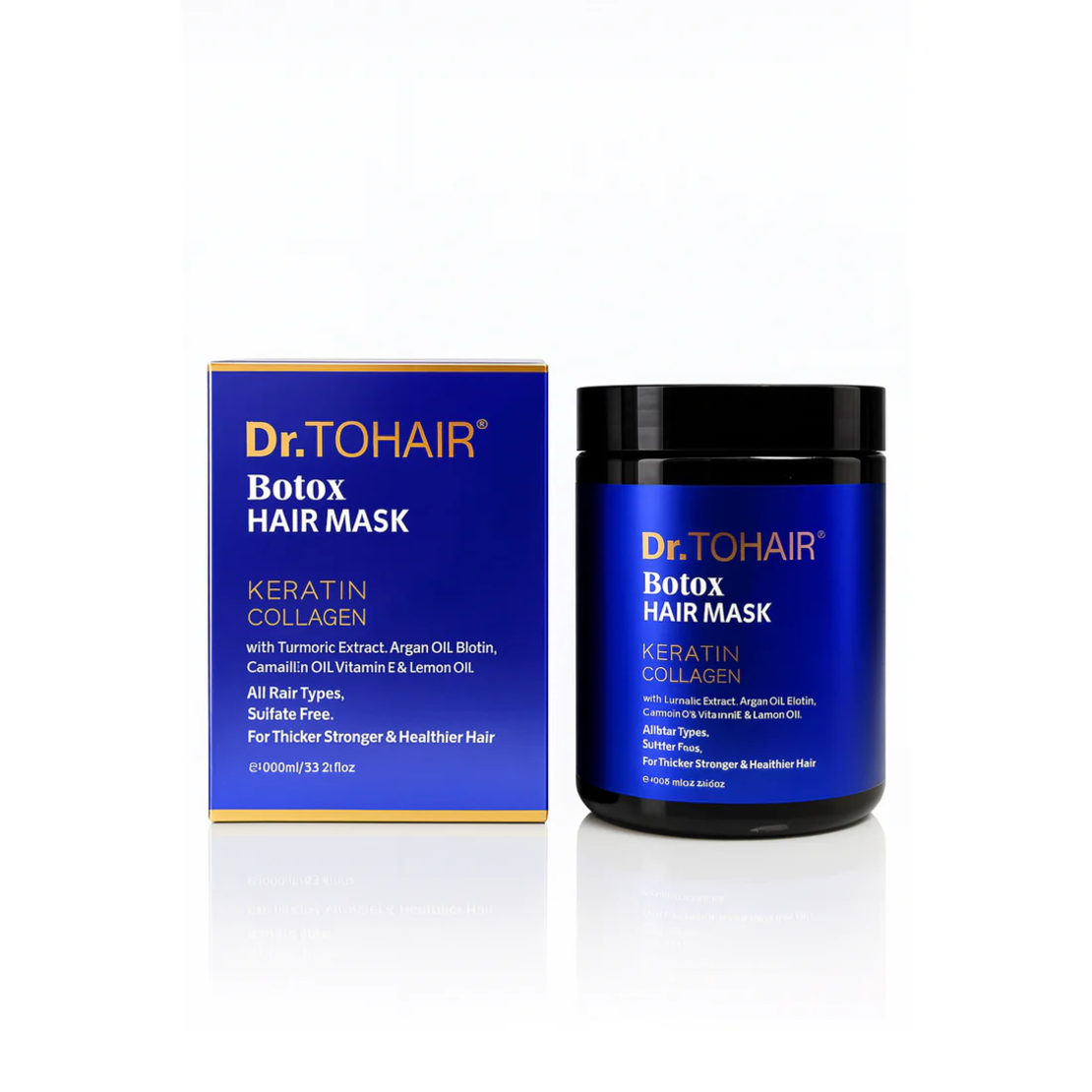 Mască Profesională cu Efect de Botox Dr.TOHAIR Botox Hair Mask Keratin & Collagen, 1000ml