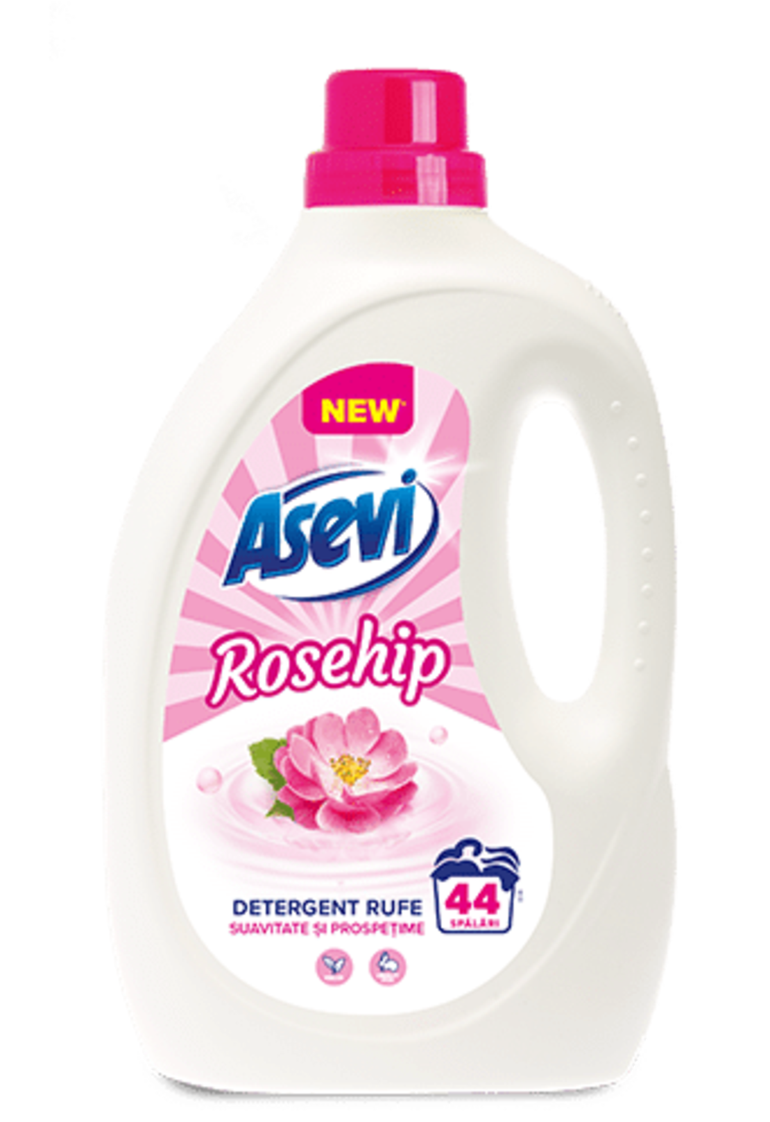 Detergent Lichid Asevi Rosehip, Suavitate și Prospețime, 44 Spălări, 2.376L