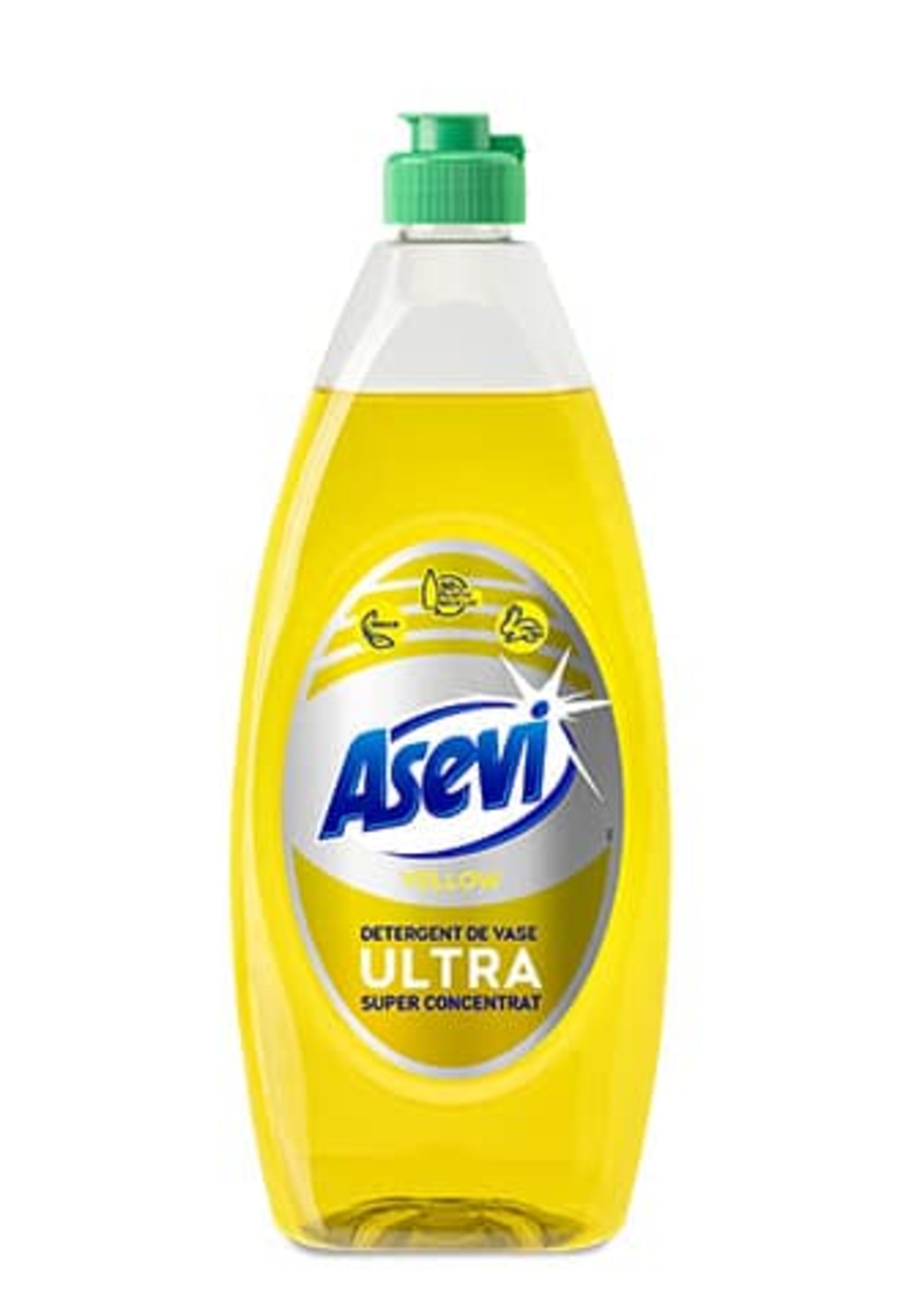 Detergent de Vase Ultra Super Concentrat Asevi Yellow, 650ml