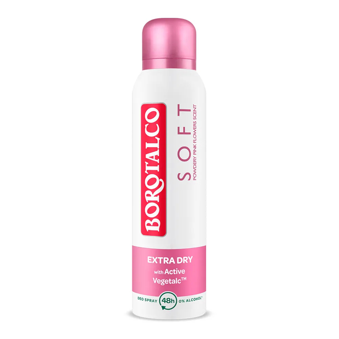 Deodorant Spray Antiperspirant Borotalco Soft Talc & Pink Flowers Scent, 150ml