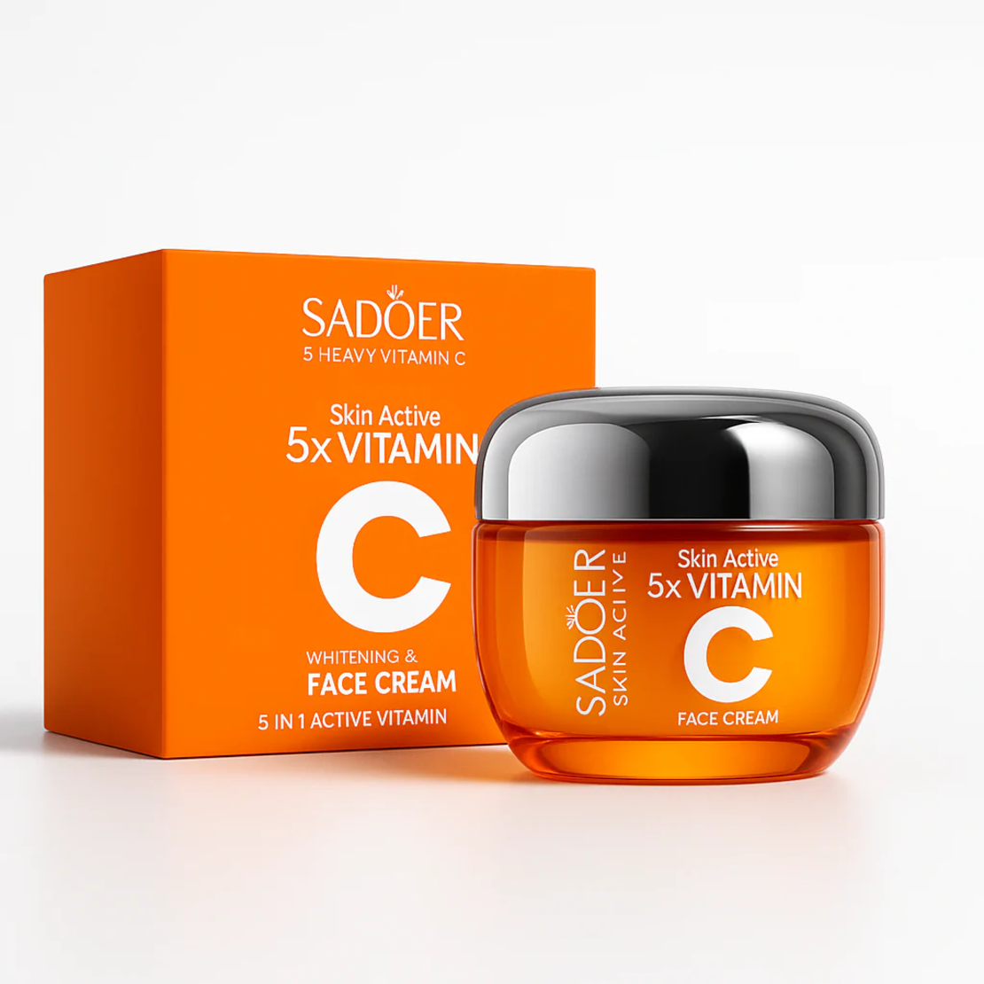 Crema de Față Iluminatoare Sadoer Skin Active 5x Vitamin C și Niacinamide, 50g