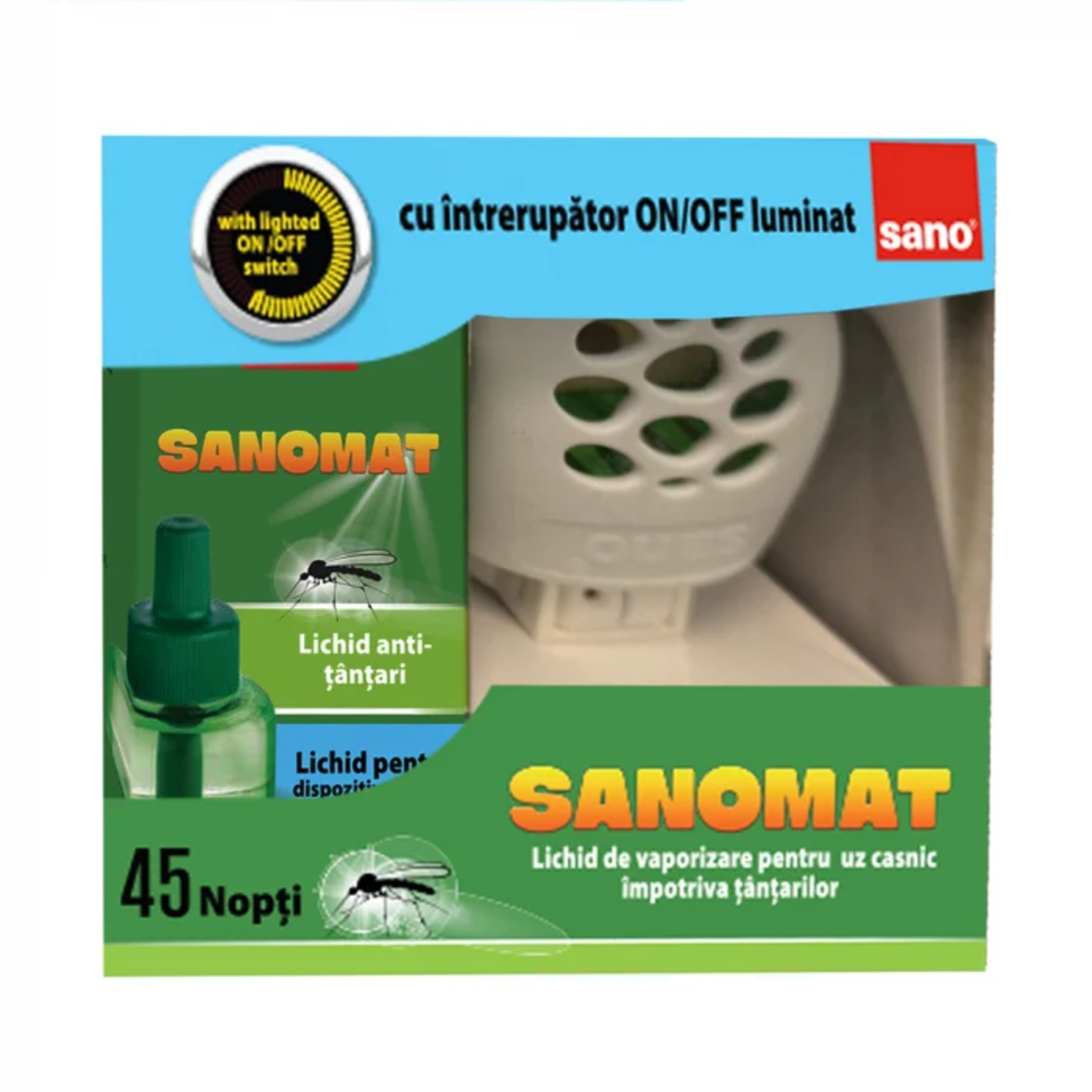 Aparat anti-tantari electric cu lichid Sano Sanomat, 45 nopti