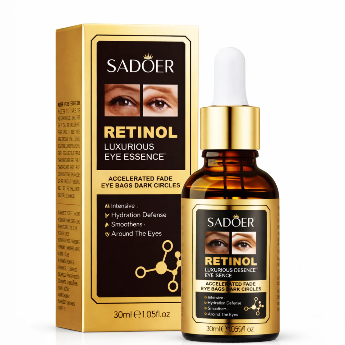 Ser Concentrat pentru Conturul Ochilor Sadoer Retinol Luxurious Eye Essence, 30ml