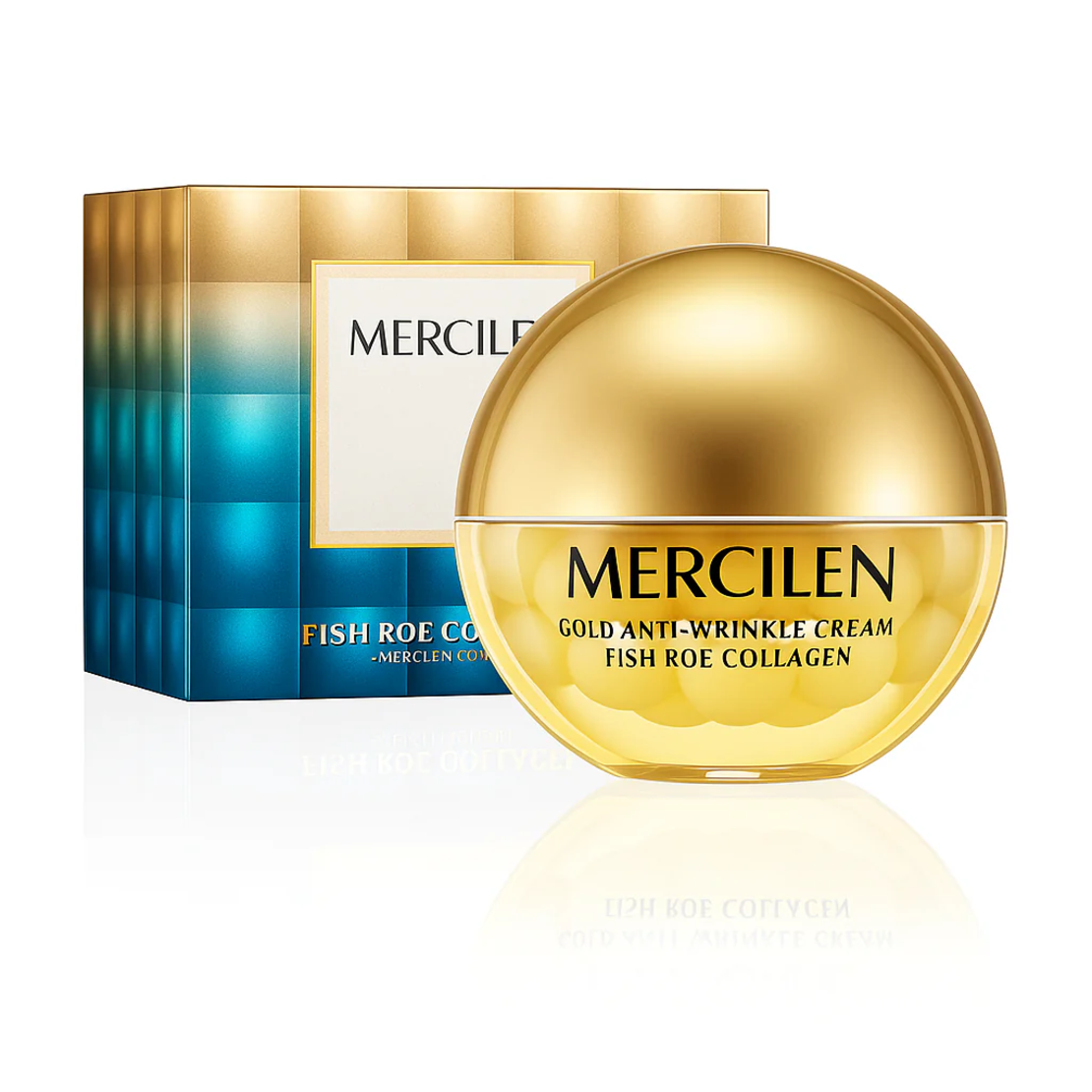 Cremă de Față Anti-Rid Mercilen Gold cu Colagen și Extract de Icre de Pește, 50g