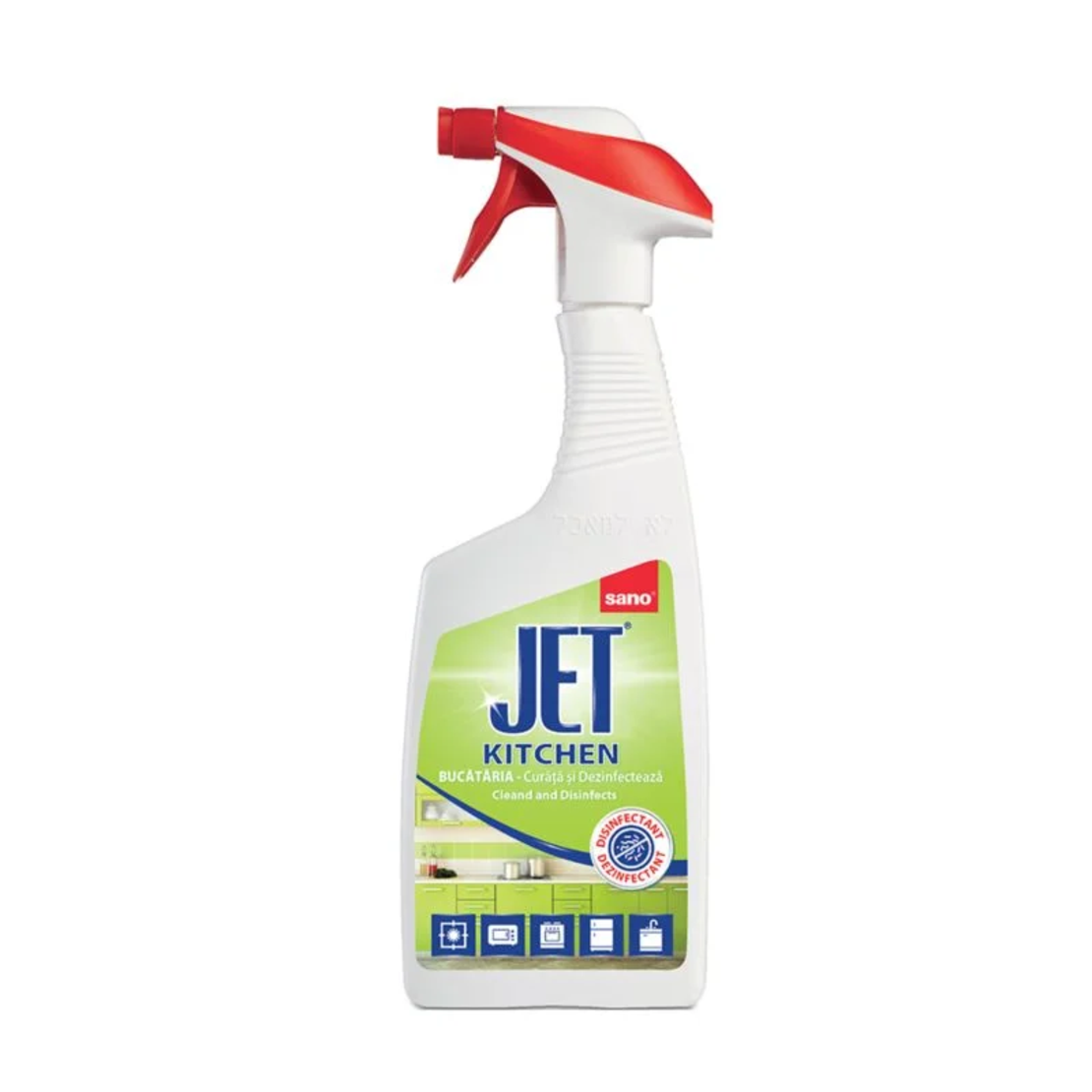 Soluție Spray Dezinfectantă și Degresantă pentru Bucătărie Sano Jet Kitchen, 750 ml