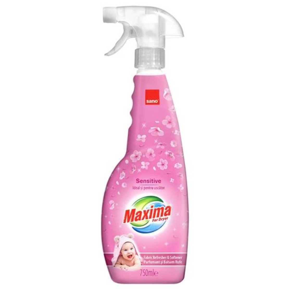 Balsam și parfumant spray pentru rufe Sano Maxima Dryer Sensitive, 750ml