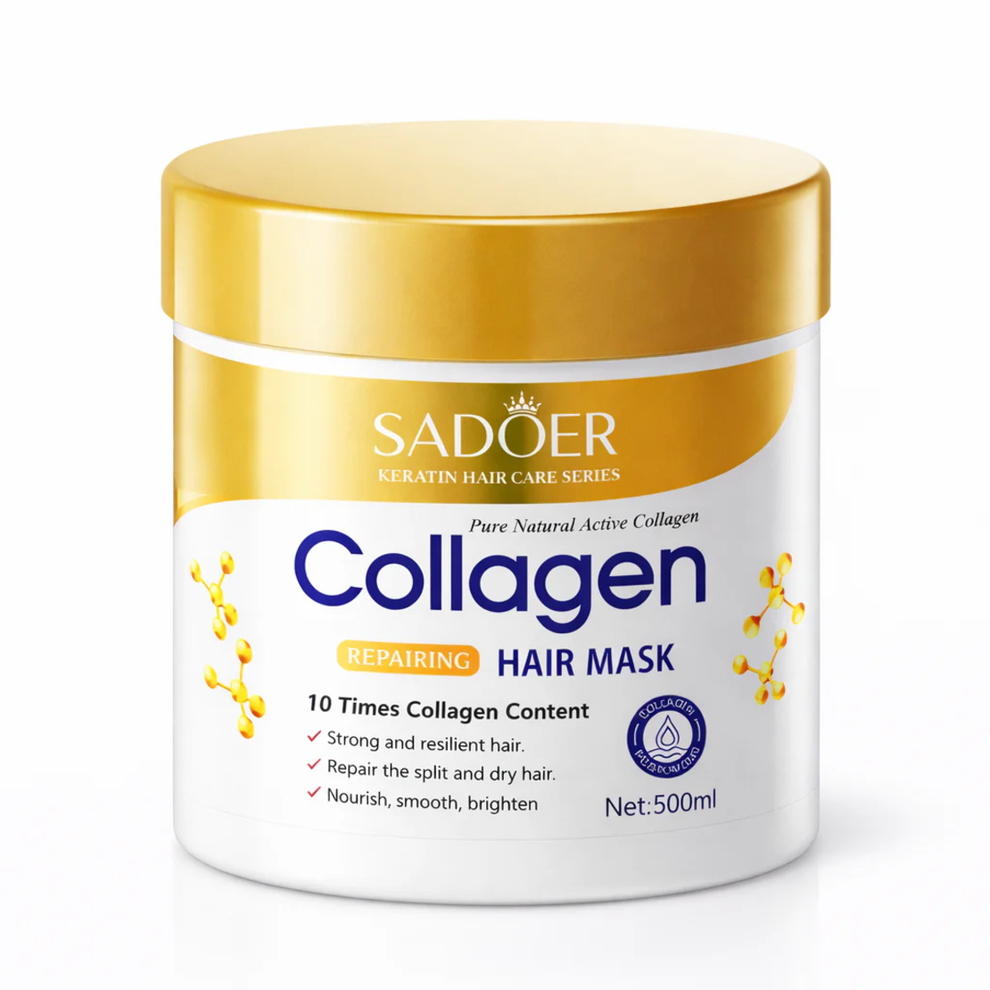 Mască Reparatoare pentru Păr Sadoer Keratin Hair Care Series Collagen Mask, 500ml