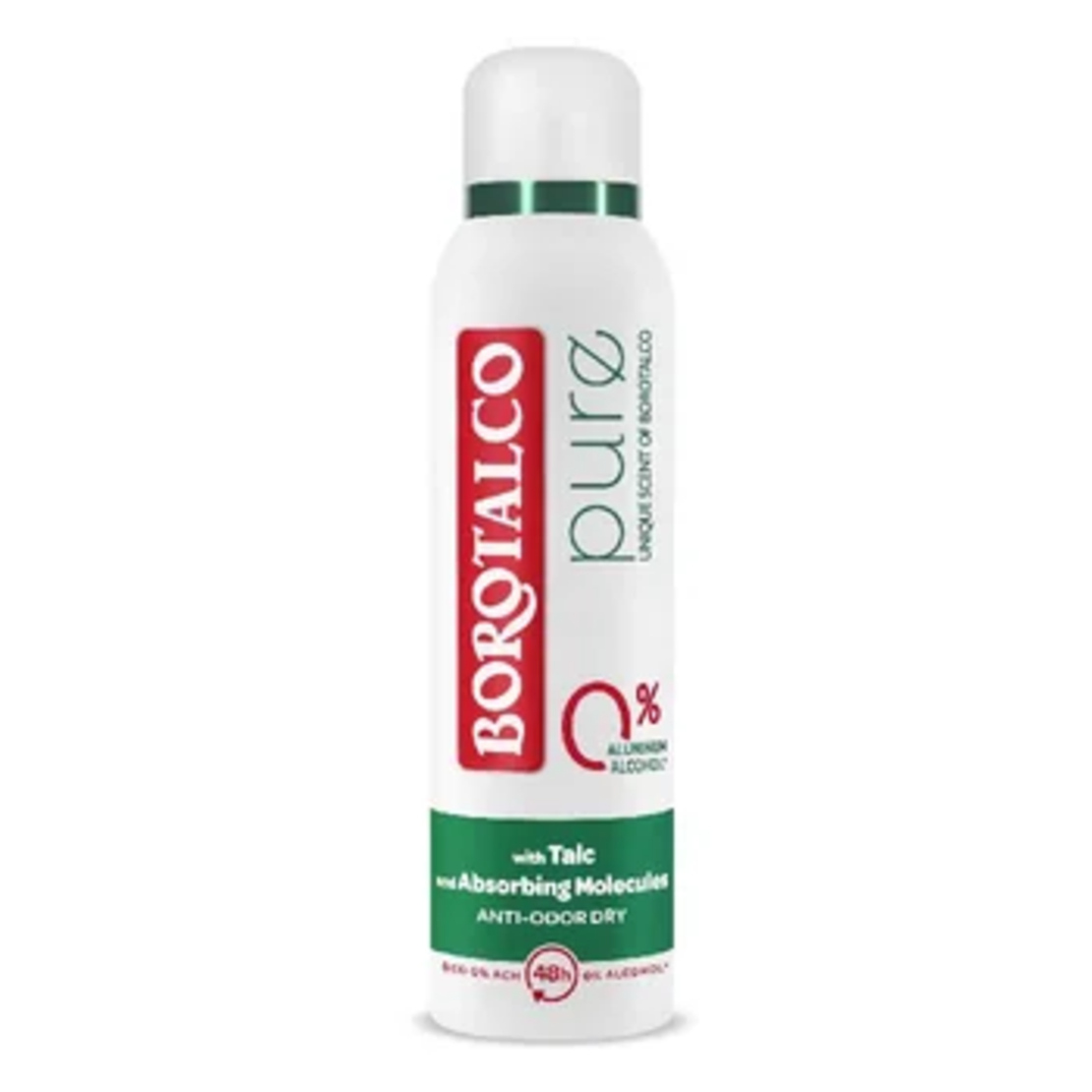 Deodorant Spray Borotalco Pure Original Freshness, 0% Aluminiu & Alcool, 150ml