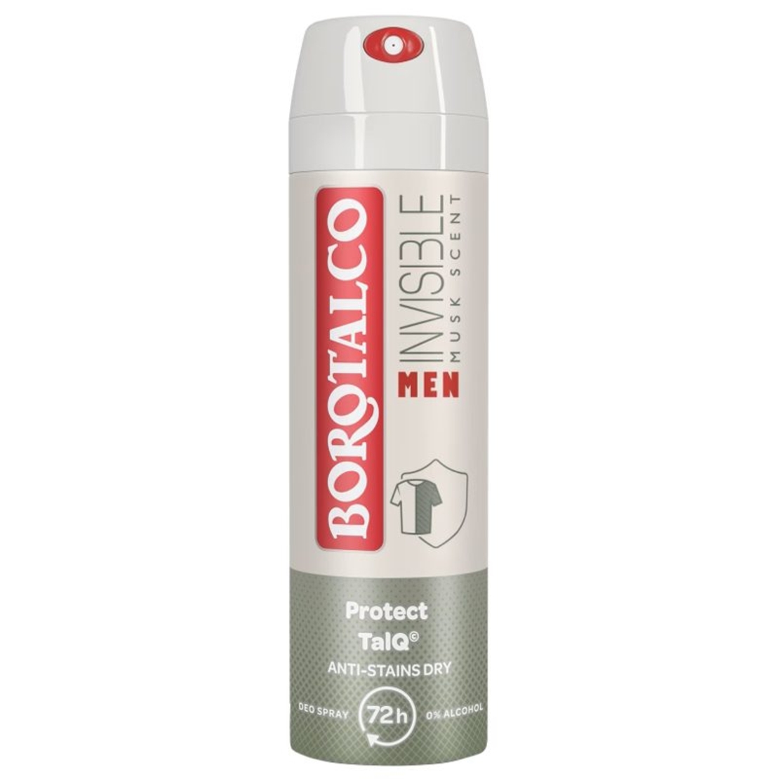 Deodorant Spray Antiperspirant Borotalco Men Invisible Musk Scent, 150ml