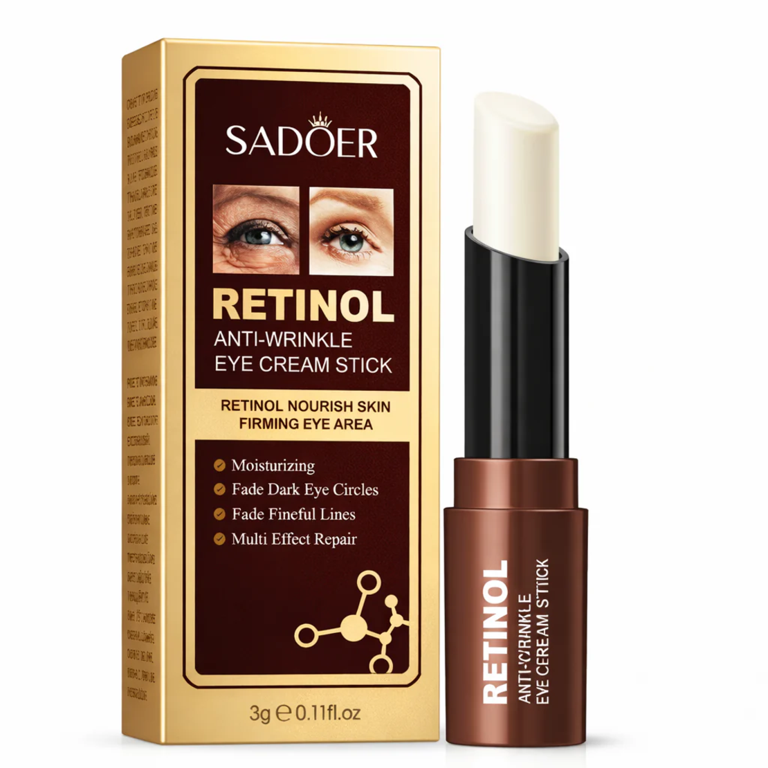 Stick Anti-Rid pentru Ochi Sadoer Retinol Nourish Skin Firming, 3g