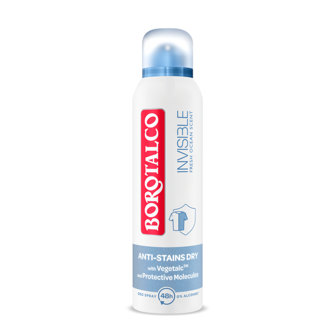Deodorant Spray Antiperspirant Borotalco Invisible Fresh Ocean Scent, 150ml