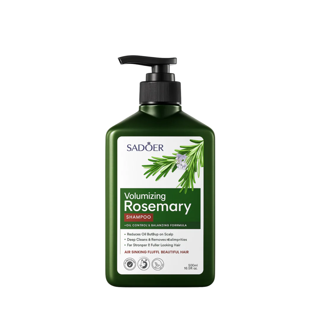 Șampon Volumizant Sadoer Volumizing Rosemary cu Extract de Rozmarin, 500ml