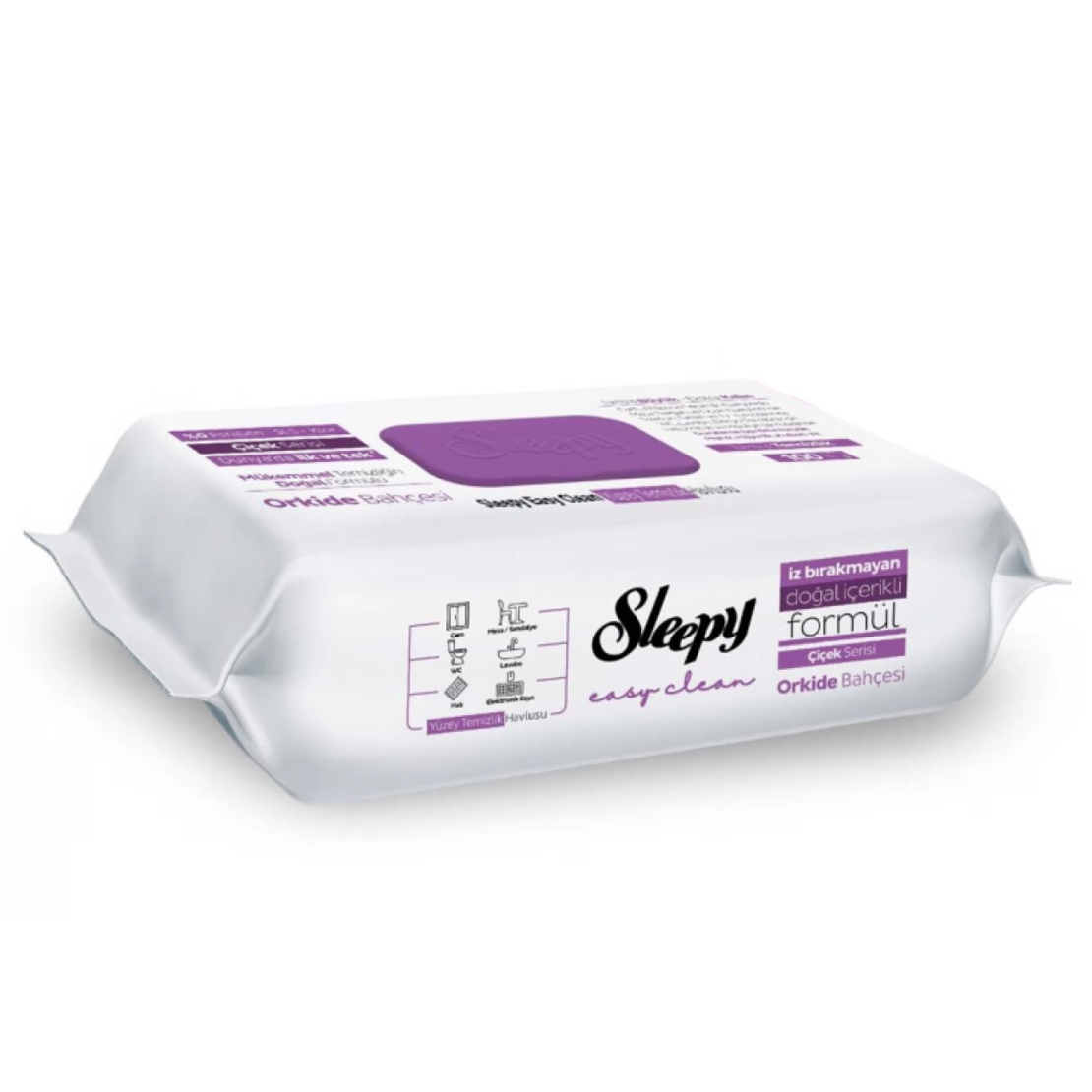 Șervețele Umede pentru Suprafețe Sleepy Easy Clean Orkide Bahçesi, 100 bucăți