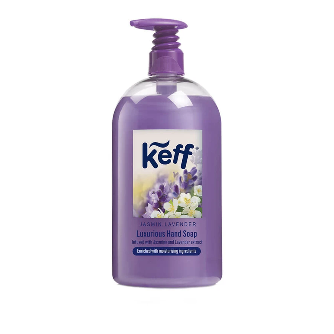 Sapun Lichid cu Pompita Keff Jasmin & Lavender Iasomie si Lavanda, 500ml