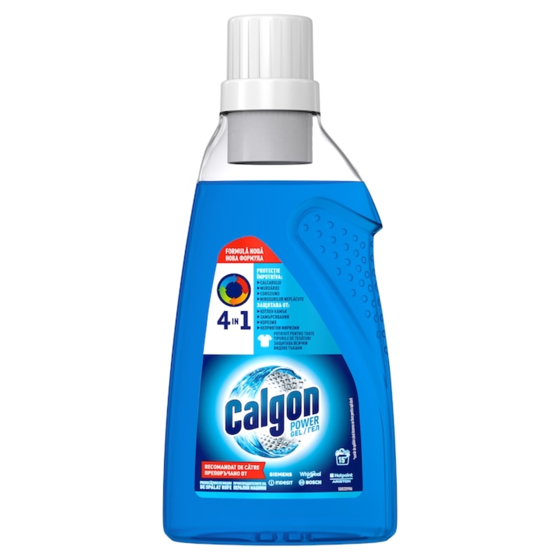 Gel anticalcar pentru mașina de spălat Calgon Power Gel 4 în 1, 750ml