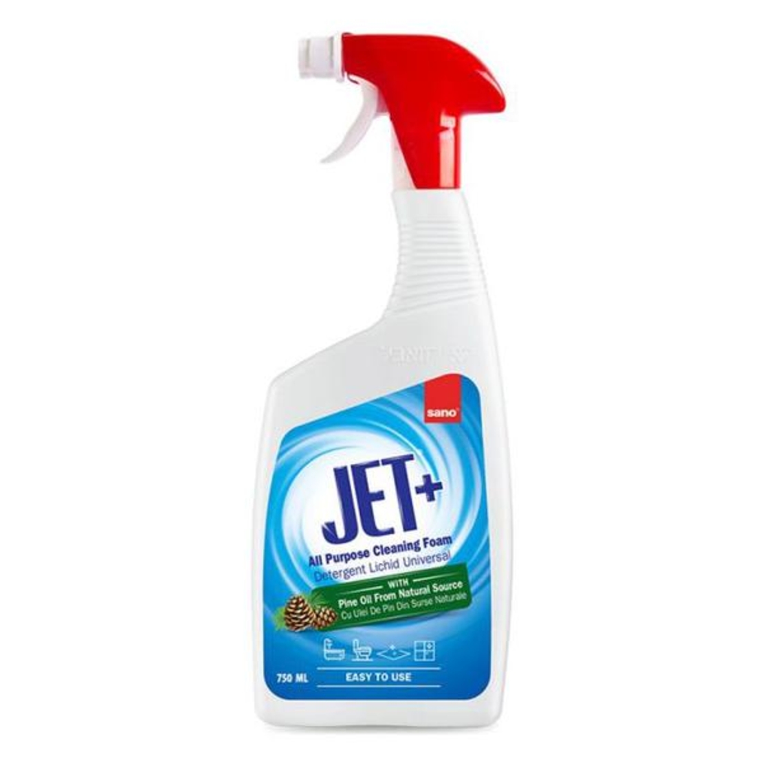 Detergent Universal Spumă cu Pulverizator Sano Jet+ All Purpose Cleaning Foam, 750 ml