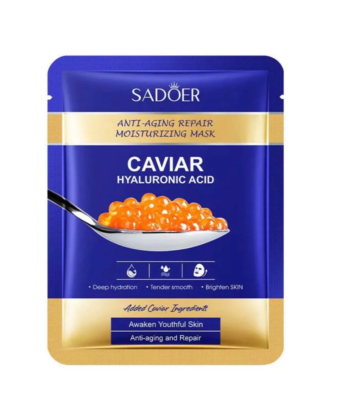 Mască de Față Șervețel Sadoer Caviar Hyaluronic Acid Anti-Aging Repair Mask