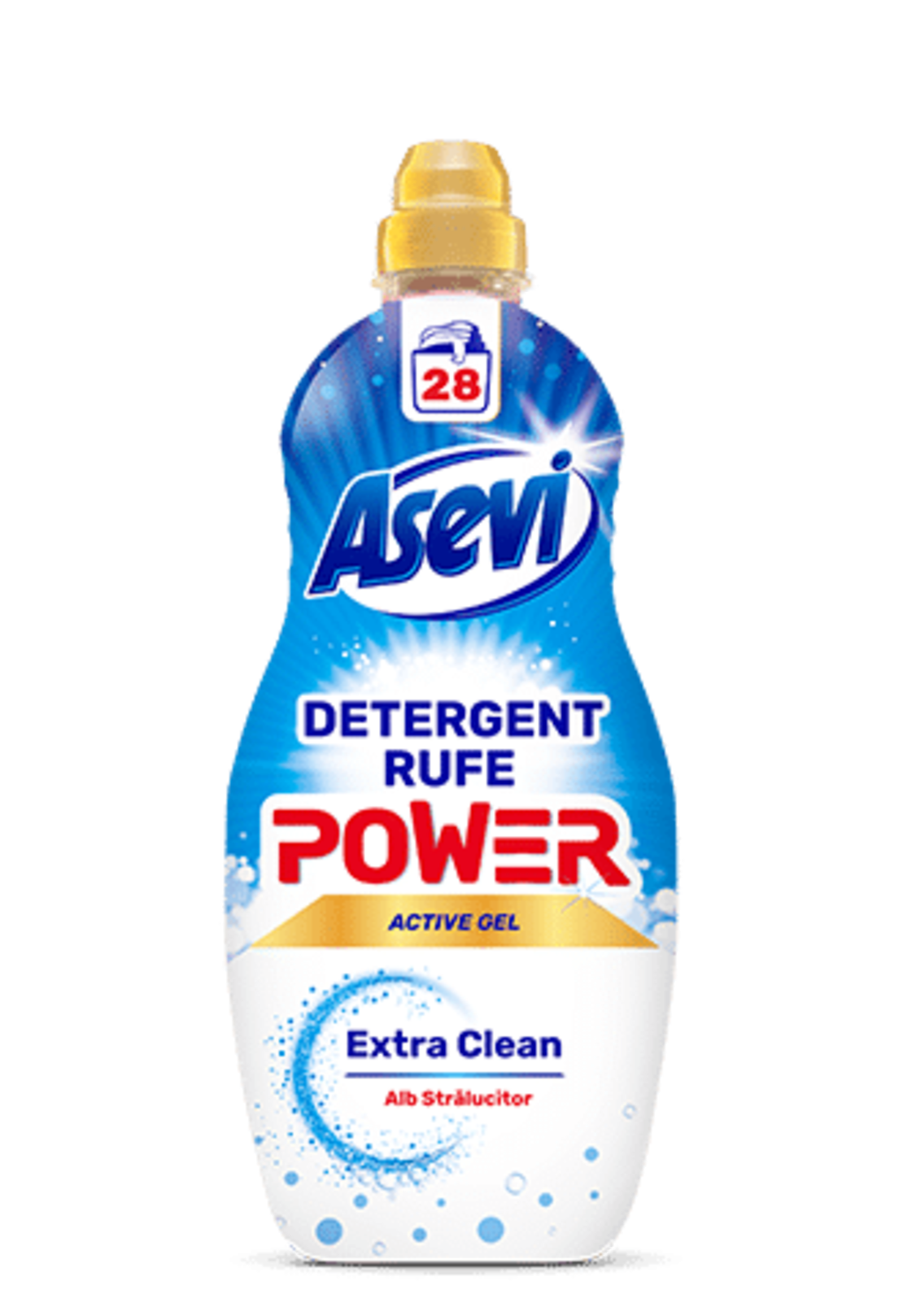 Detergent Lichid Asevi Power Active Gel Extra Clean, 28 Spălări, 1.4L