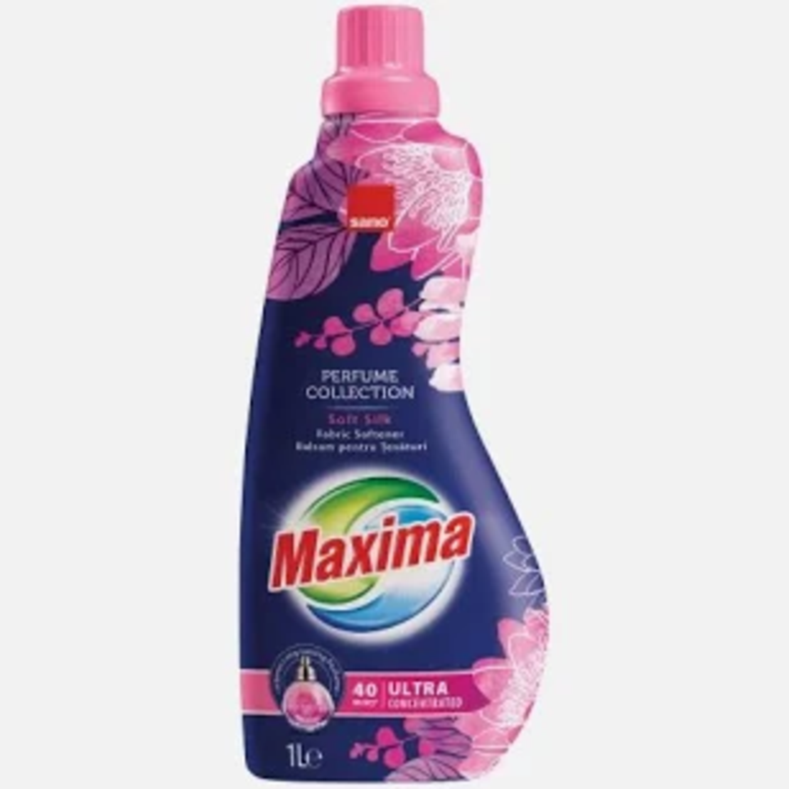 Balsam de Rufe Ultra Concentrat Sano Maxima Soft Silk, Perfume Collection, 40 Spălări, 1L