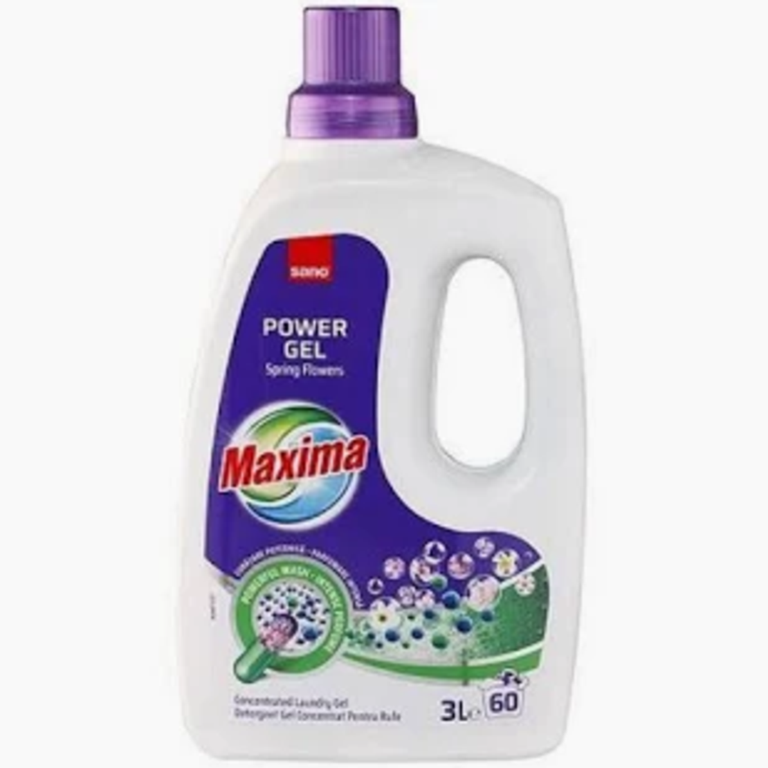 Detergent Lichid Concentrat Sano Maxima Power Gel Spring Flowers, 20 Spălări, 1L