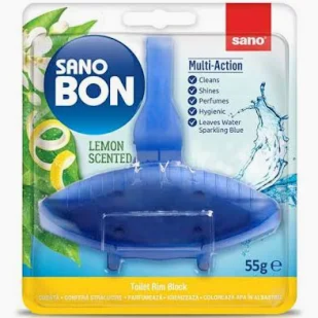 Săpun Odorizant pentru Vasul Toaletei Sano Bon Multi Action Lemon, 55g