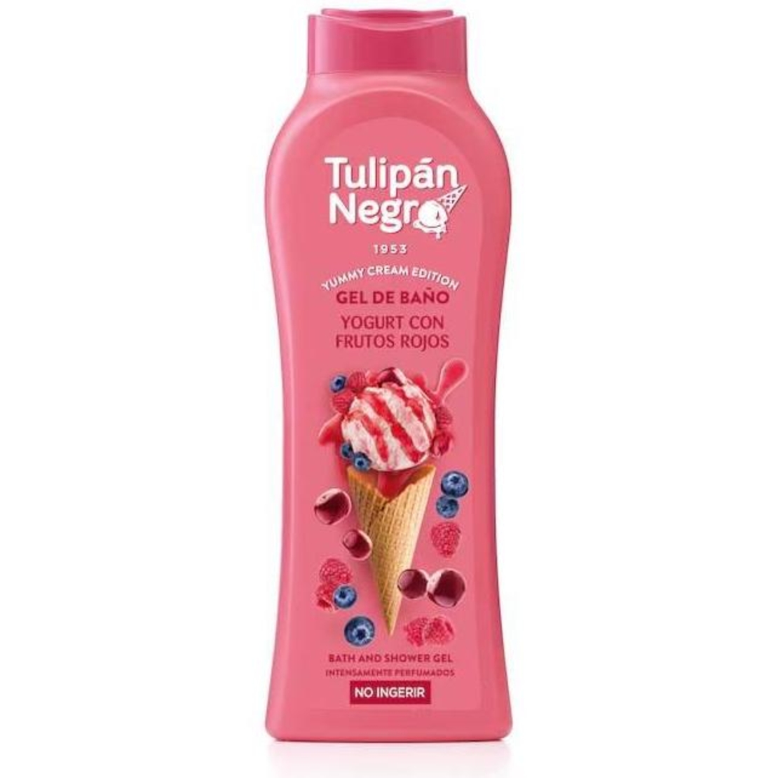 Gel de Duș Tulipán Negro Yogurt con Frutos Rojos, Yummy Cream Edition, 650ml