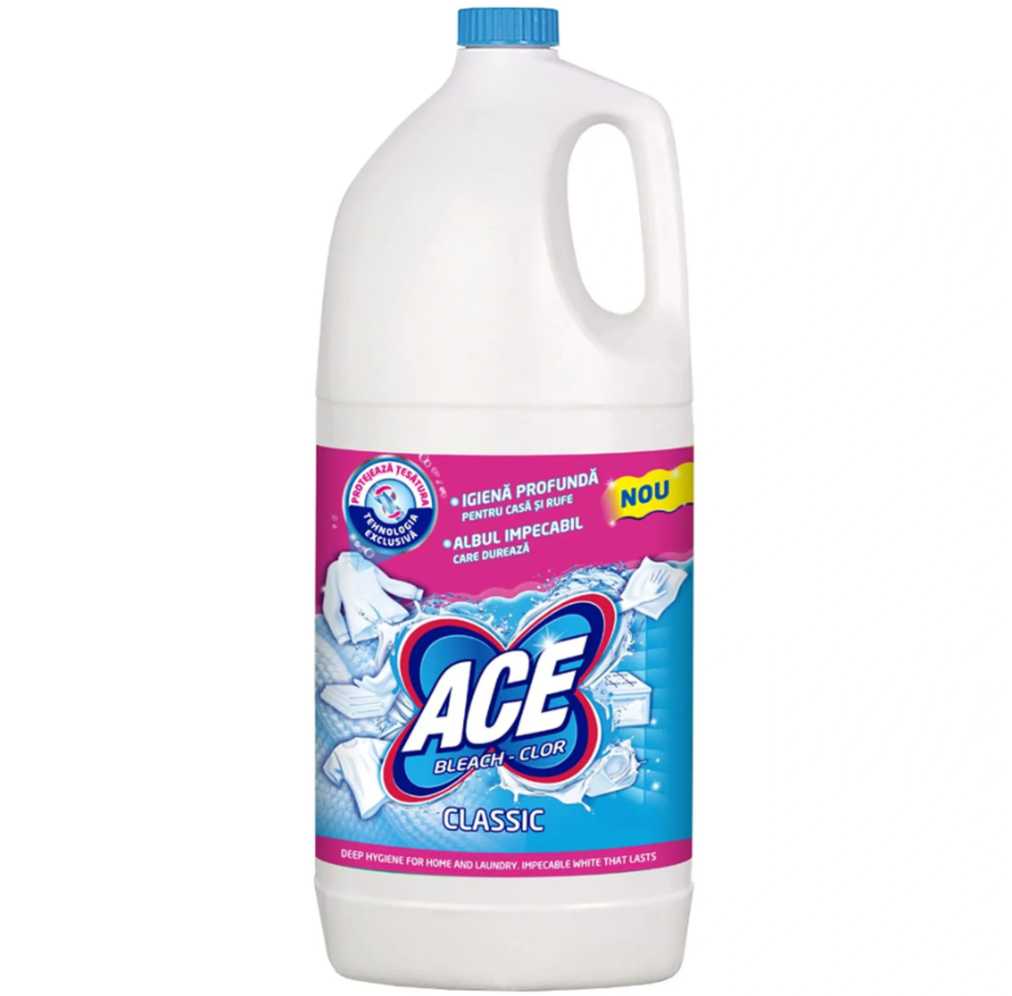 Clor ACE Regular 2 L – Înălbitor pentru rufe albe și igienizare eficientă