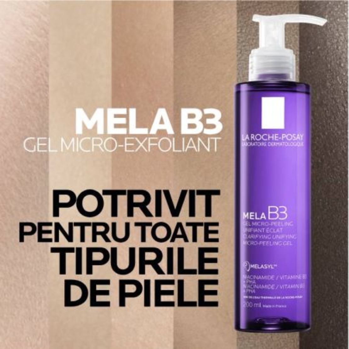LA ROCHE POSAY Mela B3 Gel micro-exfoliant anti-pete pigmentare cu Melasyl  x 200ml